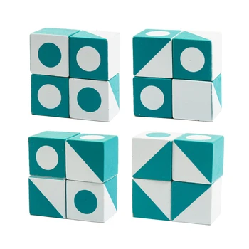 Koka Montessori Mācību Izglītības Rotaļlietas Vārda Puzzle Celtniecības Bloki Ģeometriskā Magic Cube Dāvanas, lai Bērniem, Bērniem Meitenēm