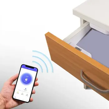 Smart Atvilktņu Skapis Bloķēšanas Keyless Bluetooth APP Atslēgt Anti-Theft Mājas Drošības Failu Drošības Atvilktnes slēdzis
