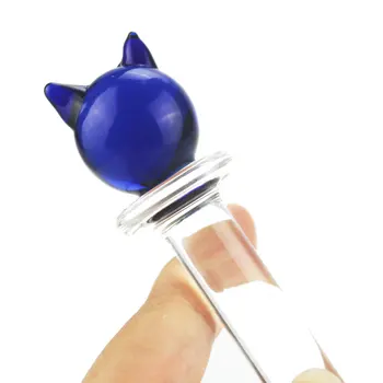 Candiway Kaķis stikla Pievienojiet Anālā seksa Produkti Butt Plug Dildo bullet G spot Prostata Massager Pieaugušo Geju Seksa Rotaļlietas Vīriešiem Sievietēm