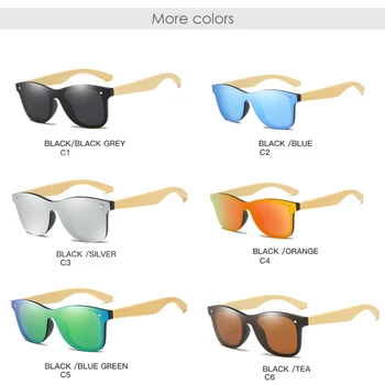 Ir 2021. modes Polarizētās Vīrieši Sievietes Stikla Bambusa Saulesbrilles Retro Dabīgā Koka Saulesbrilles koka Rāmja, Roku darbs ēnā oculos de sol