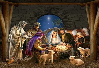 Mehofond Kristiešu Jēzus Dzimšanas Aina Fons Ziemassvētku Kristus Dzimšanas Puse Aitu Vinila Fotogrāfijas Fona Foto Studija Photocall