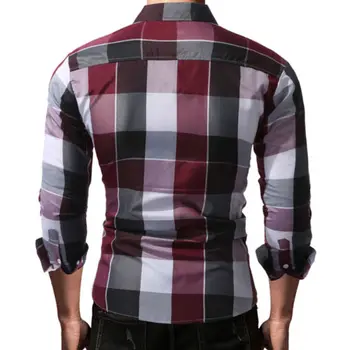 Luksusa Mens Klasisks Krekls Ar Garām Piedurknēm Oficiālu Smart Casual Slim Fit Stilīgas Topi