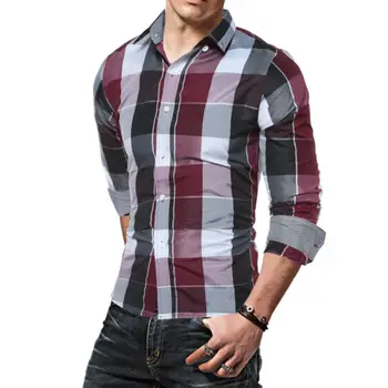 Luksusa Mens Klasisks Krekls Ar Garām Piedurknēm Oficiālu Smart Casual Slim Fit Stilīgas Topi