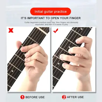 Ģitāra Pirkstu Izplešanās Pirkstu Uzmava Pirkstu Spēkā Span Practing Treneris Mūzikas Instrumentu Autonoma Exerciser Piederumi