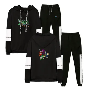 Legend of Zelda Vīriešu Sporta apģērbu Komplekti Harajuku Sporta Tērpi Gadījuma Tracksuit Vīrieši 2 Gabals Kapuci sporta Krekls + Treniņbikses Komplekts