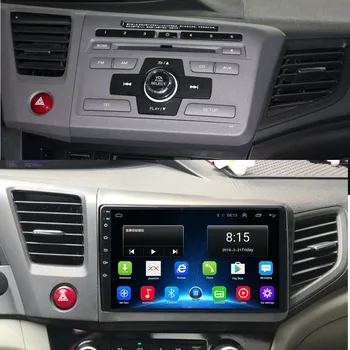 Android 10.1 Fit HONDA CIVIC 2012 2013 Multivides Stereo Auto DVD Atskaņotājs Navigācija GPS Radio