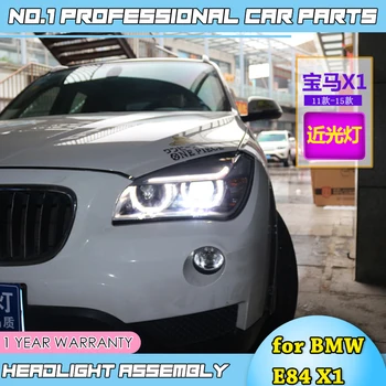 Auto piederumi BMW X1 E84 led priekšējie lukturi 2009 2010 2011 2012 2013 E84 led dienas gaitas lukturi HID KOMPLEKTS Bi Xenon Lēcu tuvās gaismas