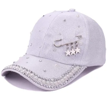 2019 Jaunu Pērle Klp Sieviešu Jaunums Cepuri Pasūtījuma Dizains Zvaigžņu Gredzeni Pin Rakstu Balts Melns Ciets Pavasarī, Vasarā, Rudenī Sieviešu Cepures