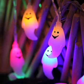 Halloween dekorēšanai Spoku Led Pasaku Gaismas Halloween lampas String Vainags Festivāls Joslā Mājas Puse Dekori Halloween Rotājumi